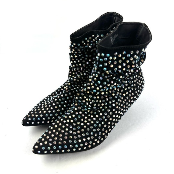 Cape Robbin Annie Ankle Boot 6 Iridescent Studded Slip On Bootie Brand New - Picture 10 of 10